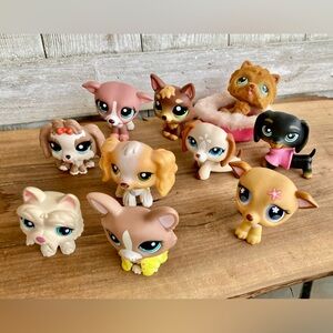 LOT SPLIT, see new listings! Set of 10 Littlest pet shop dogs / puppies